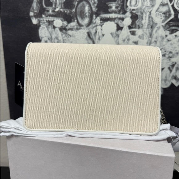 Jimmy Choo kalina ecru canvas bag. - Picture 2 of 4